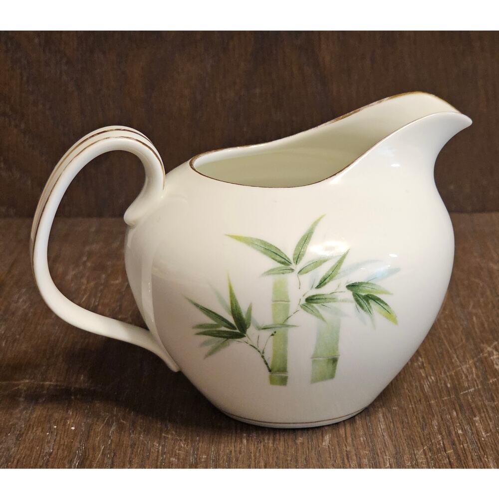 Noritake Nippon Toki Kaisha Creamer BAMBOO Circa 1955 Porcelain MCM Mid Century